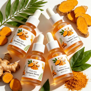 Suero facial de cúrcuma de marca privada para aclarar manchas oscuras y tratamiento de hiperpigmentación al por mayor - Product Image 3