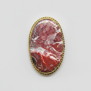 AAAAA Cabochon rainuré en laiton, Agate Crazy Lace étonnante, Pierre précieuse en vrac pour la lithothérapie et la fabrication de bijoux, pour sertissage clos - Product Image 1