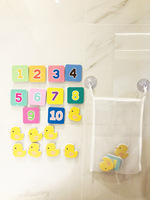 Jouets de bain en mousse EVA personnalisés pour enfants âgés de 1 à 3 ans, canard et chiffres, jouets de baignoire à cheval pour tout-petits