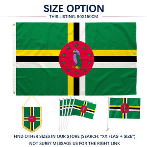Bandera del Estado Independiente de <span class=keywords><strong>Dominica</strong></span>, 3x5 pies, Poliéster, Impresión a una Cara, Ojales de Latón, Venta al por Mayor, 3x5 90x150cm - Product Image 4
