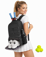 Sac à dos pour raquette de tennis léger de grande capacité avec poche isolée pour femme homme