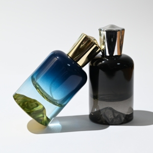 Botella de Perfume de Vidrio con Forma de Volcán, 50 ml, con Color Degradado y Tapa Metálica con Pulverizador, Logotipo Personalizado, Venta al Por Mayor - Product Image 1