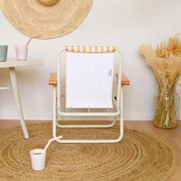 Chaise de jardin pliable légère et portable en gros d'usine, chaise de plage inclinable pour enfants en acier pliable pour l'extérieur