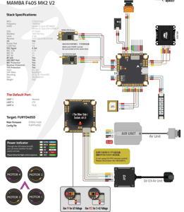 Contrôleur de vol Diatone <span class=keywords><strong>MAMBA</strong></span> F405MK2 V2 Betaflight <span class=keywords><strong>F4</strong></span> <span class=keywords><strong>Mamba</strong></span> avec OSD VTX 30mm pour drones de course FPV RC Quadcopter - Product Image 5
