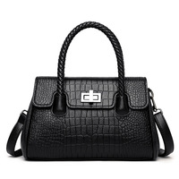 Bolso de Mano de Alta Calidad para Mujer con Textura de Cocodrilo, Elegante y Sencillo, de Gran Capacidad, Bolso Bandolera de Hombro para Dama