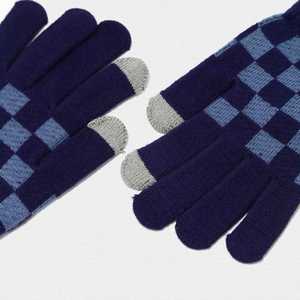 Conjunto de Gorro, Bufanda y Guantes de Punto a Cuadros para Invierno, Estilo Coreano, Cálido y Resistente al Frío - Product Image 5