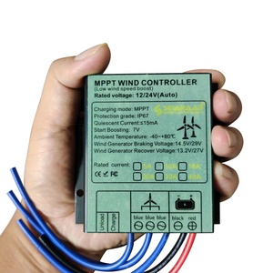 กันน้ำได้สำหรับความเร็วลมต่ำ แรงดันไฟฟ้า 12v 24v ระบบอัตโนมัติ 48V รองรับมากกว่า 1KW ตัวควบคุมการชาร์จพลังงานลม MPPT รุ่น SM-MPPT-CONTROLLER Boos - Product Image 1