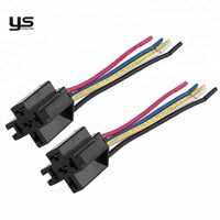 Conector de Relé de 5 Pines Precableado con Arnés de Cableado y 5 Cables Codificados por Colores para Automóviles, Camiones, 12V 40A SPDT, Estilo Bosch