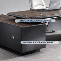 Nouveau mobilier de bureau commercial modulaire en panneaux de bois de style italien moderne, créatif, fonctionnel, haut de gamme et luxueux