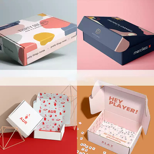 Hộp bìa cứng sóng màu tùy chỉnh, logo giấy màu hồng dành cho quần áo, mũ, tất, hộp vận chuyển, hộp đóng gói gửi hàng - Product Image 6