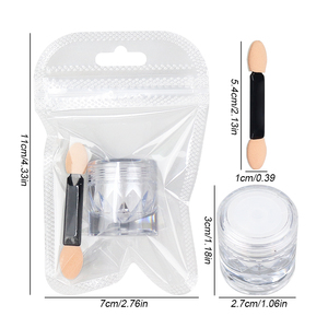 BIN Newest Pearl White <span class=keywords><strong>Aurora</strong></span> Nail Powder Chrome Mirror Effect Supply Polvo acrílico con caja para uñas - Product Image 2
