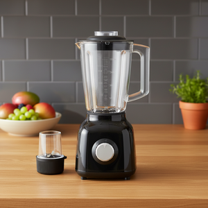 Blender électrique portable JIZYA, 4 lames, 2 vitesses, capacité de 1,6 L, utilisation domestique, appareil de cuisine multifonction - Product Image 1