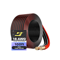Câble torsadé OFC 18AWG, rouge et noir, pour haut-parleurs
