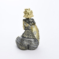 Statue de femme abstraite vintage en résine électroplaquée, sculpture pop art en relief floral 3D, décoration de table, cadeau artisanal