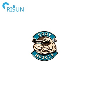 Pin de Esmalte Personalizado al por Mayor para Gimnasio, Fitness, Culturismo, Músculo, Hombre Musculoso con Brazos Fuertes - Product Image 2