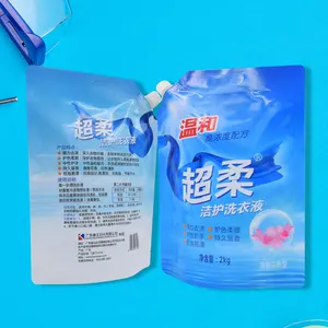 High quality side spout pouch laundry detergent packaging pouch spout pouch liquid doypack bag