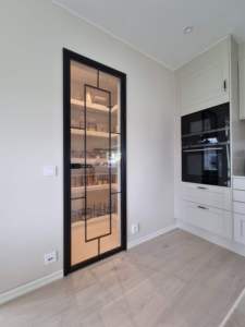 <span class=keywords><strong>Alucasa</strong></span> Interior Tamaño personalizado Puertas y ventanas de hierro forjado Puerta francesa fija de vidrio doble grande con diseño de parrilla - Product Image 4