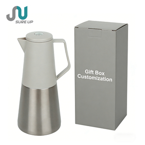 Cafetera Grande de 1.3L con Botón Central y Boca Ancha de Acero Inoxidable, Ideal para Regalos de Inauguración, Empresariales y Corporativos, Paquete Personalizado - Product Image 1