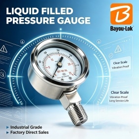 Régulateur de pression de gaz, manomètre de pression sous vide, connexion filetée NPT radiale et axiale, conception anti-vibration, manomètre de haute précision - Product Image 2