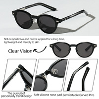 Mode nouvelles lunettes De soleil rondes clair lentille teintée marque Design fête spectacle Vintage lunettes De soleil homme/femmes lunettes Oculos De Sol Tr90