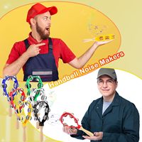 Wholesale 30CM Length Double Row Metal Jingles Hand Held Tambourine Percussion Instruments for Party KTV Church