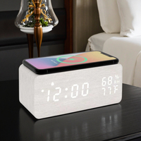 Modèles explosifs muets lumineux LED cadeau électronique humidité et température réveil pour chambre à coucher pour la maison