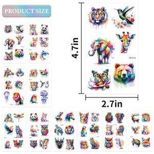 Tatuajes temporales de animales para niños, niñas y niños pequeños, pegatinas de tatuaje bonitas a prueba de agua, favores de fiesta de cumpleaños divertidos - Product Image 5