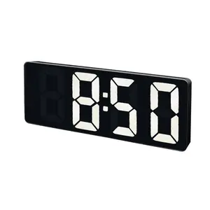 Led Digital Clock Clock Smart Digital Mirror Surface Led Snooze Electronic Alarm Clocks For Office Table Bedroom Nightstand