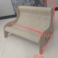 Planche à gratter pour chat en sisal, durable, grande, intégrée au canapé inclinable, respirante, chaude, adaptée à toutes les saisons, hamac en bois pour chat