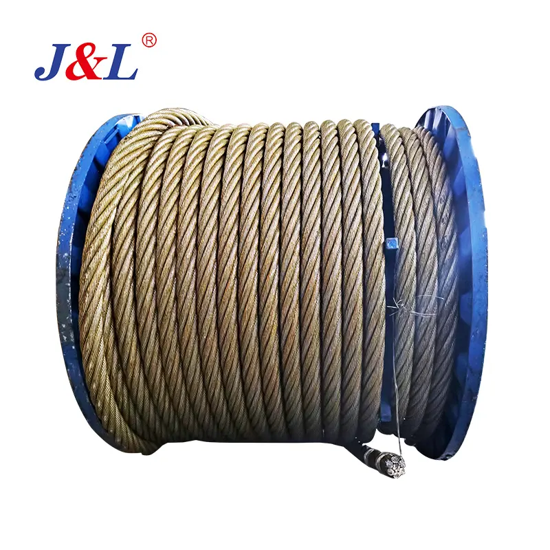 Julisling 6X36WS + cabo de aço revestido IWRC - aço durável, preço competitivo, superfície tratada por imersão a quente, OEM/ODM disponível