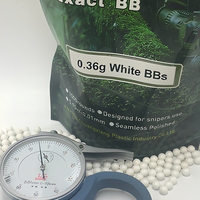 Jouet de tir électronique EX-0.36G, bille de 0,36 g en plastique ABS, 6 mm, blanche