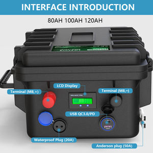 แบตเตอรี่โซลาร์เซลล์สำหรับบ้าน 12V 100Ah 150Ah 200Ah 240Ah 280Ah ชุดแบตเตอรี่ 24V สำหรับใช้งานกลางแจ้ง/เรือ รุ่น DW-B12 120ah แบตเตอรี่ลิเธียม 12V - Product Image 4
