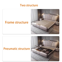 Lit plateforme au design exclusif, lit moderne de luxe, lit king size, lit queen size, ensemble de meubles de chambre à coucher, lit superposé rembourré avec tête de lit