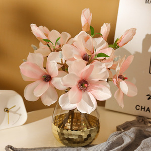 Fleur de magnolia artificielle Ruilisi 30cm-100cm, fleur en soie blanche, décoration de mariage et de maison - Product Image 2
