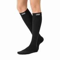 Chaussettes de compression en bambou doux pour les voyages et les longs trajets en avion, bas de soutien