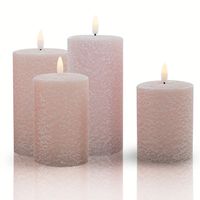 4 pièces, rose, 10 touches, télécommande, bougie LED artificielle, lumière LED scintillante électrique