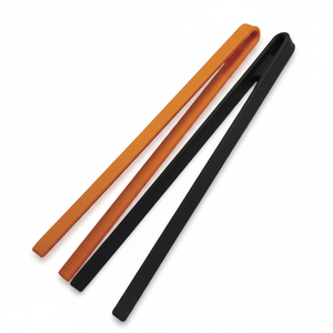 Ligne de collecte souple Pinces en silicone polyvalentes Conception traditionnelle Manche en acier inoxydable Pinces à servir les aliments écologiques Sûr - Product Image 2