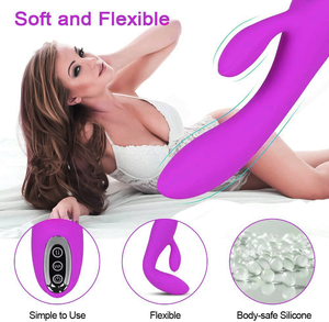 USB ile Çalışan Zarif Titreşimli Kavisli Tasarım IPX7 Su Geçirmez 10 Frekanslı Vajinal Klitoral Stimülasyon Kadın Cinsel Oyuncağı - Product Image 5