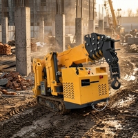 Grue araignée télécommandée de 1,2 tonne à 3 tonnes, grue à bras articulé, petite grue araignée de 3 tonnes