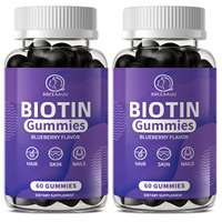 Gomitas de Biotina de Marca Privada 12000mcg Colágeno Clorofila Suplemento de Belleza para Cabello, Piel y Uñas Fabricante Mayorista OEM ODM GMP