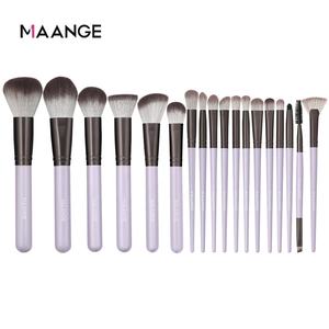 Maange — Kit de pinceaux de maquillage manche en bois, Set de 18 pièces, <span class=keywords><strong>pour</strong></span> fond de <span class=keywords><strong>teint</strong></span>, produits cosmétiques, vente en gros - Product Image 4