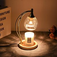 Lampe chauffe-bougie électrique avec minuterie et variateur d'intensité, pour bougies en pot transparentes dorées – Cadeaux d'anniversaire et de pendaison de crémaillère, décoration pour la maison neuve