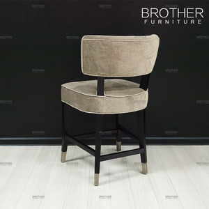 Ghế Phòng Ăn Bằng Vải Phong Cách Bắc Âu Hiện Đại Chất Lượng Cao Ghế Quầy <span class=keywords><strong>Bar</strong></span> Bằng Nhung Đặt Làm Theo Yêu Cầu - Product Image 4