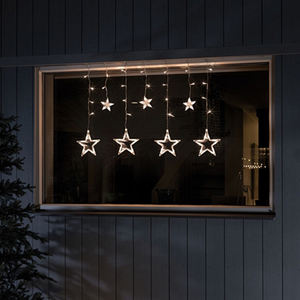 LED-Sternenvorhang, 72 bernsteinfarbene LED, inkl. Caja de baterías solares (9019639658) - Product Image 5