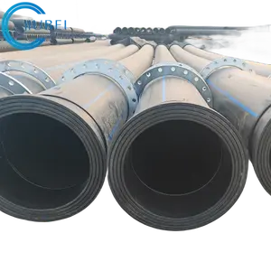 Large diameter 11.8m length HDPE Pipeline With Stub End and steel back rings hot galvanised