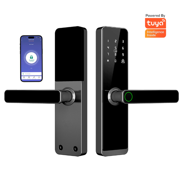 Automatic Biometric Fingerprint Smart Door Lock Tuya App Password Front Home Smart Electronic Door Lock
