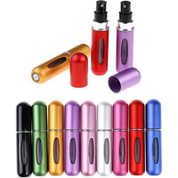 Atomiseur de parfum rechargeable 5 ml avec logo personnalisé, mini flacon pulvérisateur rechargeable avec 10 pompes de transfert de recharge