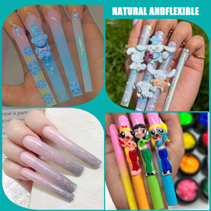 10XL Uñas Postizas Extra Largas, Rectas y Cuadradas, Suaves, 60 Piezas en Bolsa, 12 Tamaños, Cobertura Completa, Transparentes, de ABS, para Extensión de Uñas, Salón de Belleza - Product Image 3