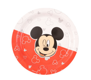 Disque jetable en papier <span class=keywords><strong>Disney</strong></span> <span class=keywords><strong>Mickey</strong></span> de 9 pouces Design de dessin animé mignon et charmant pour fournitures de fête - Product Image 1