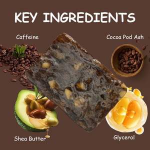 Jabón Negro Africano Vegano con Manteca de Karité, Jabón Artesanal para Limpieza Facial, Exfoliante para el Acné y Jabón Corporal - Product Image 2